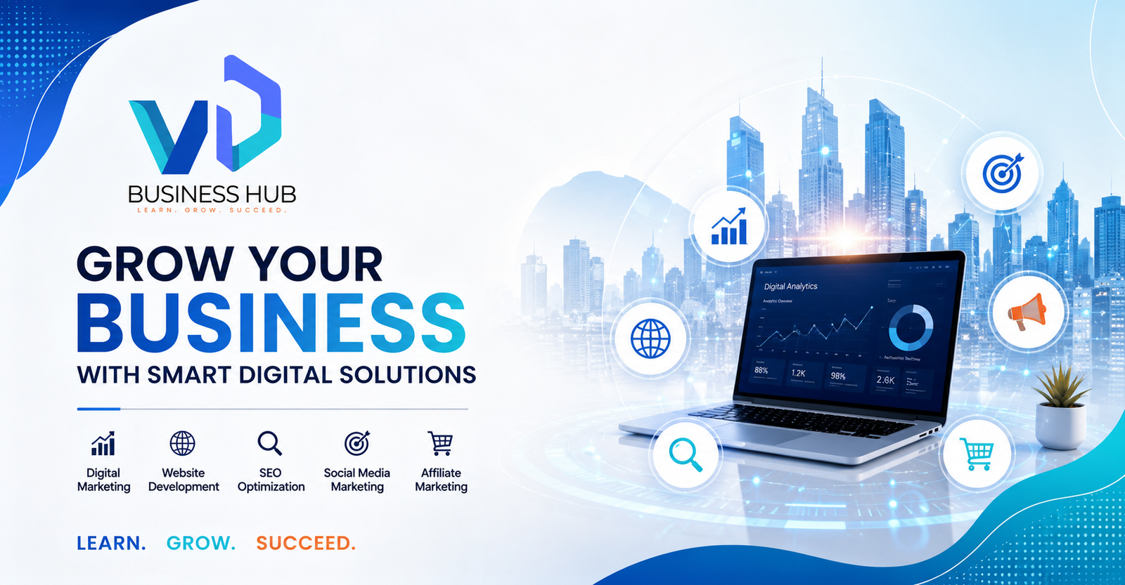 Digital Marketing vg business hub home page poster